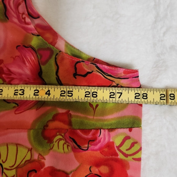 Kathie Lee Collection Floral Tank Top - Pink and Green - Picture 5 of 7